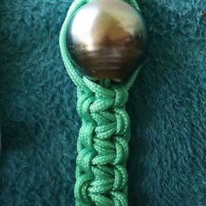 Bracelet macramé en Cordon Queue de Souris et Perle de Tahiti